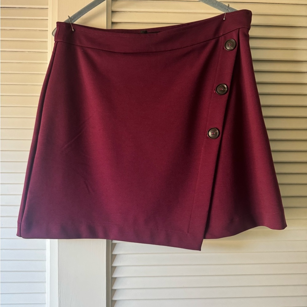 Banana Republic Asymmetrical Skirt with Button Accents